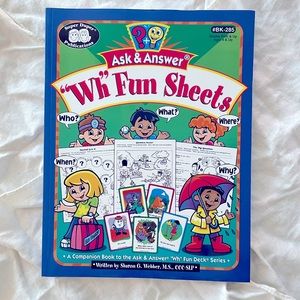 “Wh” Fun Sheets Workbook ages 4 & up Brand New